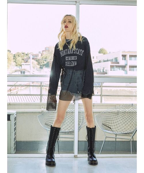 jouetie(ジュエティ)の「MONTANA STATE ロゴロンT【カレッジ】(Tシャツ/カットソー・レディース・グレー/グリーン/ネイビー・MEDIUM)」の14枚目の写真