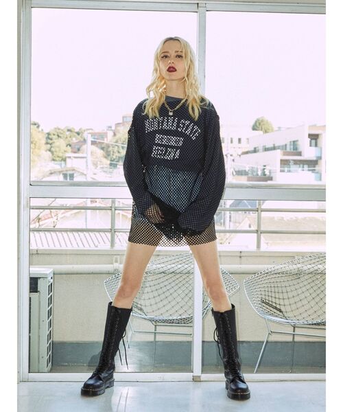 jouetie(ジュエティ)の「MONTANA STATE ロゴロンT【カレッジ】(Tシャツ/カットソー・レディース・グレー/グリーン/ネイビー・MEDIUM)」の15枚目の写真