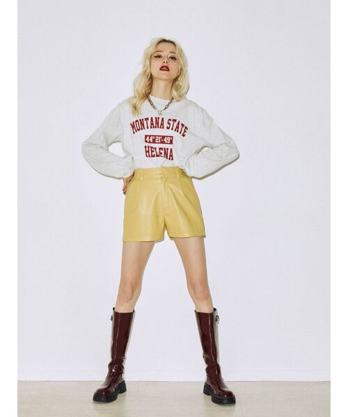 jouetie(ジュエティ)の「MONTANA STATE ロゴロンT【カレッジ】(Tシャツ/カットソー・レディース・グレー/グリーン/ネイビー・MEDIUM)」の18枚目の写真