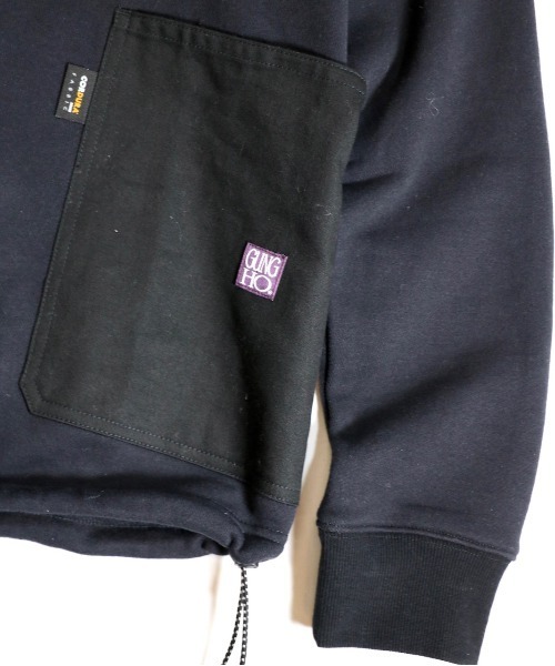 GUNG HO(ガンホー)の「GUNG HO / ガンホー RAGLAN PULL-HOODIE ラグランフーディー(パーカー・メンズ・ブラック/カーキ/ヘザーグレー・SMALL/LARGE/MEDIUM)」の14枚目の写真