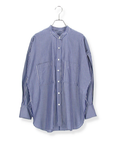 ADAM ET ROPE'(アダムエロペ)の「【アウトレット店舗・WEB限定】TCブロードバンドカラーシャツ(シャツ/ブラウス・レディース・ブラック/ホワイト/グリーン/ネイビー/ブルー・FREE)」の4枚目の写真