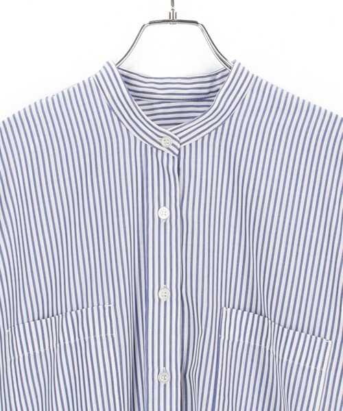 ADAM ET ROPE'(アダムエロペ)の「【アウトレット店舗・WEB限定】TCブロードバンドカラーシャツ(シャツ/ブラウス・レディース・ブラック/ホワイト/グリーン/ネイビー/ブルー・FREE)」の11枚目の写真