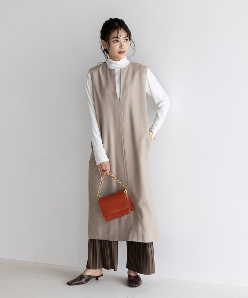 GeeRA（ジーラ）の「シアーハイネックカットソー（Tシャツ/カットソー・レディース・ホワイト/ブラック・MEDIUM/LARGE）」の12枚目の写真
