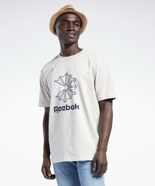 Reebok（リーボック）の「CL STARCREST TEE /（Tシャツ/カットソー・メンズ・ホワイト/ベージュ系その他/ネイビー・XXX-LARGE/SMALL/XX-LARGE/X-SMALL/MEDIUM/LARGE/X-LARGE）」の2枚目の写真