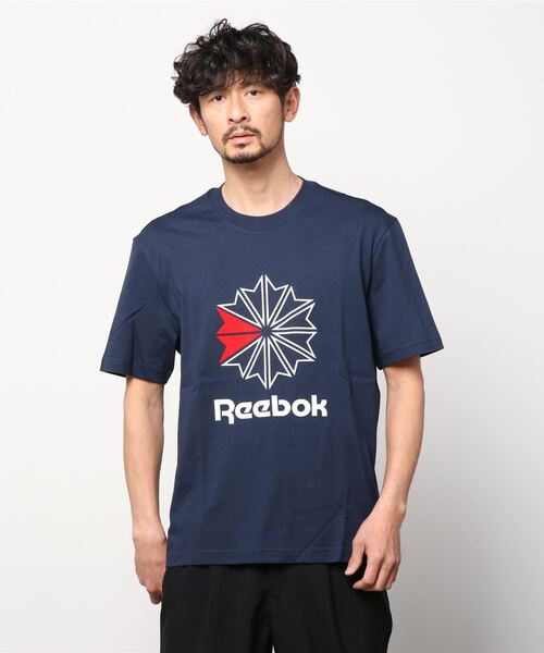 Reebok（リーボック）の「CL STARCREST TEE /（Tシャツ/カットソー・メンズ・ホワイト/ベージュ系その他/ネイビー・XXX-LARGE/SMALL/XX-LARGE/X-SMALL/MEDIUM/LARGE/X-LARGE）」の17枚目の写真