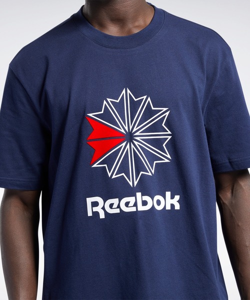 Reebok（リーボック）の「CL STARCREST TEE /（Tシャツ/カットソー・メンズ・ホワイト/ベージュ系その他/ネイビー・XXX-LARGE/SMALL/XX-LARGE/X-SMALL/MEDIUM/LARGE/X-LARGE）」の16枚目の写真