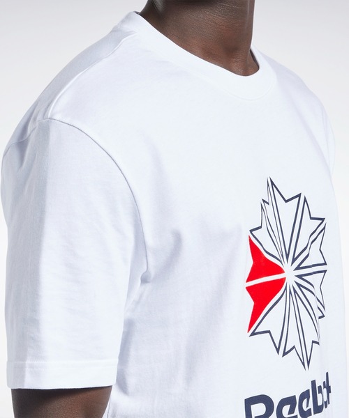 Reebok（リーボック）の「CL STARCREST TEE /（Tシャツ/カットソー・メンズ・ホワイト/ベージュ系その他/ネイビー・XXX-LARGE/SMALL/XX-LARGE/X-SMALL/MEDIUM/LARGE/X-LARGE）」の7枚目の写真