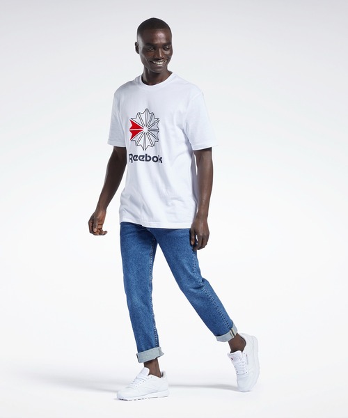 Reebok（リーボック）の「CL STARCREST TEE /（Tシャツ/カットソー・メンズ・ホワイト/ベージュ系その他/ネイビー・XXX-LARGE/SMALL/XX-LARGE/X-SMALL/MEDIUM/LARGE/X-LARGE）」の8枚目の写真