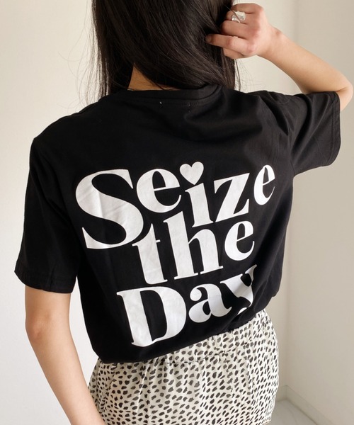 at12:03(アットイチニーゼロサン)の「Seize the DayTEE(Tシャツ/カットソー・レディース・ホワイト/ブルー/ブラック・FREE)」の10枚目の写真