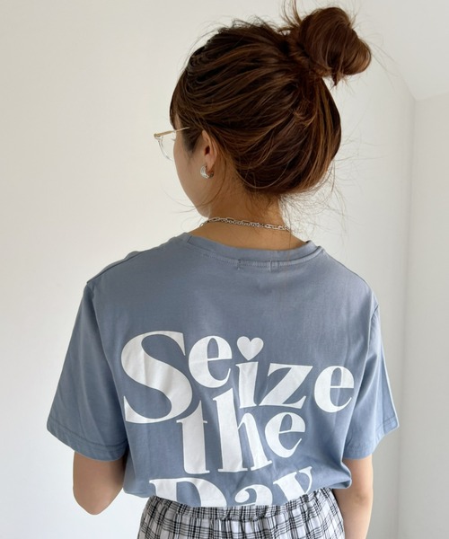 at12:03(アットイチニーゼロサン)の「Seize the DayTEE(Tシャツ/カットソー・レディース・ホワイト/ブルー/ブラック・FREE)」の14枚目の写真