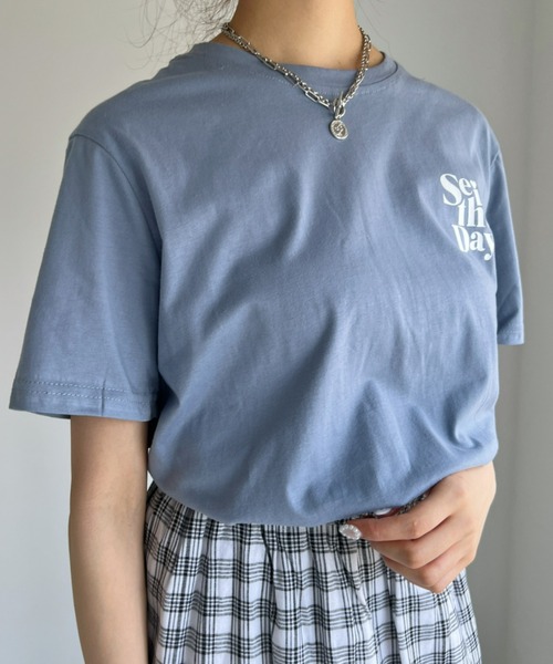 at12:03(アットイチニーゼロサン)の「Seize the DayTEE(Tシャツ/カットソー・レディース・ホワイト/ブルー/ブラック・FREE)」の11枚目の写真