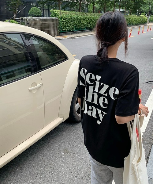 at12:03(アットイチニーゼロサン)の「Seize the DayTEE(Tシャツ/カットソー・レディース・ホワイト/ブルー/ブラック・FREE)」の20枚目の写真