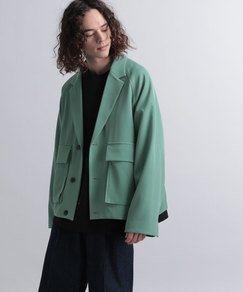 HARE（ハレ）の「ラグランジャケゾン(HARE)（ブルゾン・メンズ・ブラック/グレー/グリーン・SMALL/MEDIUM）」の8枚目の写真