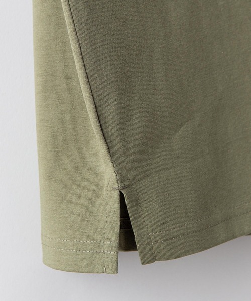 Blue Standard （ブルースタンダード）の「【BLUE STANDARD/ブルースタンダード】汗染みの目立ちにくいゼロステイン　汗シミ防止加工 撥水性  UVカット ビッグシルエットTシャツ ルーズT（Tシャツ/カットソー・メンズ・ホワイト/ブラック/ピンク系その他/ダークグリーン/オリーブ/サックスブルー/ネイビー/ベージュ・MEDIUM/LARGE/X-LARGE/SMALL）」の12枚目の写真