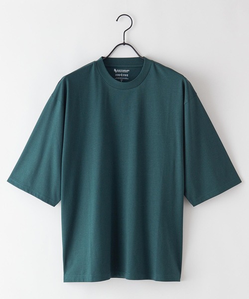 Blue Standard （ブルースタンダード）の「【BLUE STANDARD/ブルースタンダード】汗染みの目立ちにくいゼロステイン　汗シミ防止加工 撥水性  UVカット ビッグシルエットTシャツ ルーズT（Tシャツ/カットソー・メンズ・ホワイト/ブラック/ピンク系その他/ダークグリーン/オリーブ/サックスブルー/ネイビー/ベージュ・MEDIUM/LARGE/X-LARGE/SMALL）」の18枚目の写真