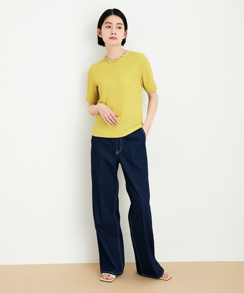 ADAM ET ROPE'（アダムエロペ）の「【一部直営店舗・WEB限定】カットアウトプルオーバー（Tシャツ/カットソー・レディース・ホワイト/ブラック/グリーン系その他・FREE）」の8枚目の写真