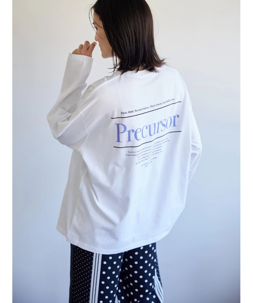 AMERICAN HOLIC（アメリカンホリック）の「Precursorロゴカットプルオーバー（Tシャツ/カットソー・レディース・チャコールグレー/オフホワイト・M/L）」の5枚目の写真