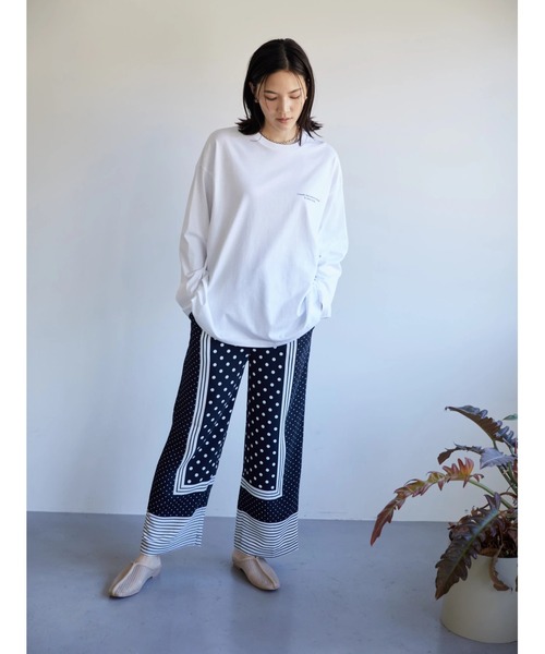 AMERICAN HOLIC（アメリカンホリック）の「Precursorロゴカットプルオーバー（Tシャツ/カットソー・レディース・チャコールグレー/オフホワイト・M/L）」の6枚目の写真