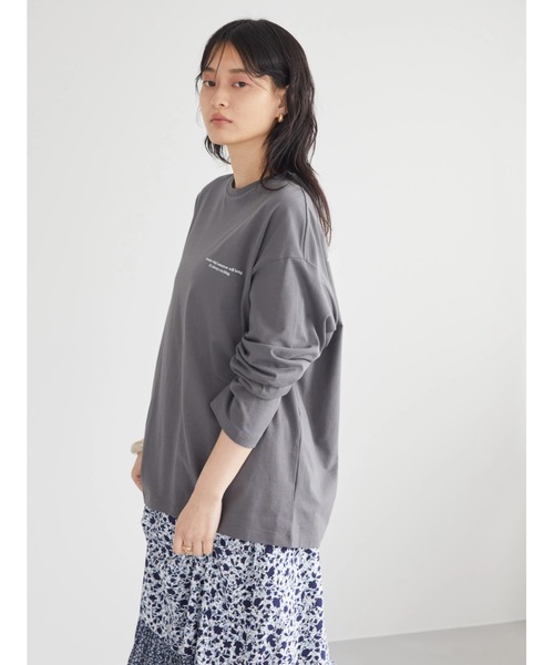 AMERICAN HOLIC（アメリカンホリック）の「Precursorロゴカットプルオーバー（Tシャツ/カットソー・レディース・チャコールグレー/オフホワイト・M/L）」の12枚目の写真