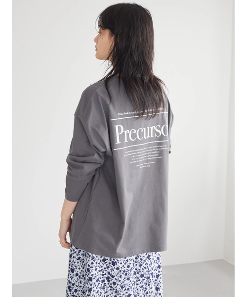 AMERICAN HOLIC（アメリカンホリック）の「Precursorロゴカットプルオーバー（Tシャツ/カットソー・レディース・チャコールグレー/オフホワイト・M/L）」の13枚目の写真