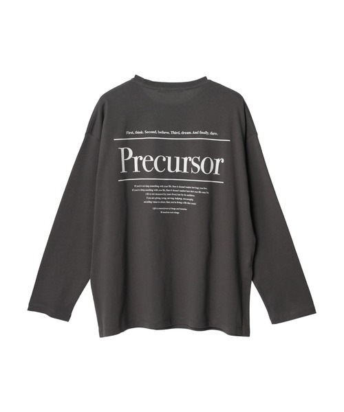 AMERICAN HOLIC（アメリカンホリック）の「Precursorロゴカットプルオーバー（Tシャツ/カットソー・レディース・チャコールグレー/オフホワイト・M/L）」の19枚目の写真