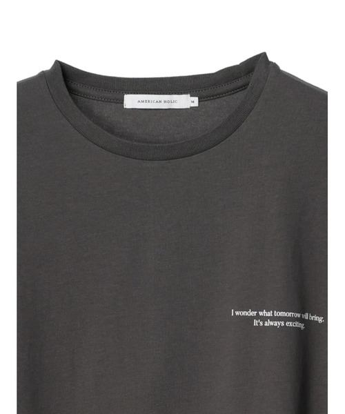 AMERICAN HOLIC（アメリカンホリック）の「Precursorロゴカットプルオーバー（Tシャツ/カットソー・レディース・チャコールグレー/オフホワイト・M/L）」の20枚目の写真