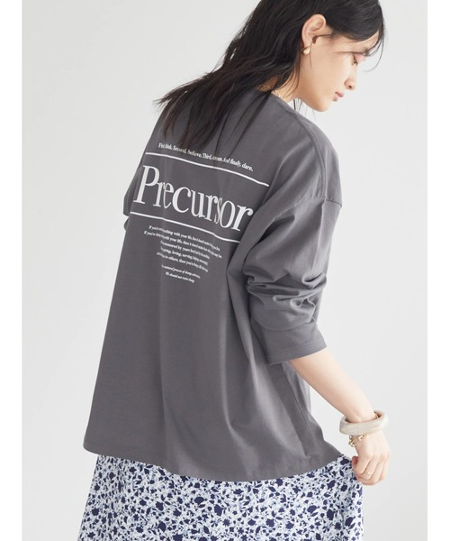 AMERICAN HOLIC（アメリカンホリック）の「Precursorロゴカットプルオーバー（Tシャツ/カットソー・レディース・チャコールグレー/オフホワイト・M/L）」の10枚目の写真