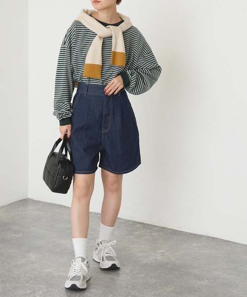 forksy.（フォルクシー）の「【forksy.】配色リブボトルネックプルオーバー（ニット/セーター・レディース・イエロー/ピンク/ブラック/ナチュラル/ブルー・FREE）」の22枚目の写真