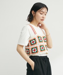 ESCAR | ・ESCAR カギ針ニットキャミ(キャミソール)