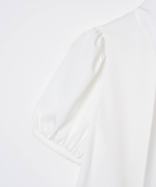 WEGO（ウィゴー）の「WEGO/リボンタイ5分袖ブラウス（シャツ/ブラウス・レディース・ホワイト系その他/ブラック/ホワイト・FREE）」の17枚目の写真