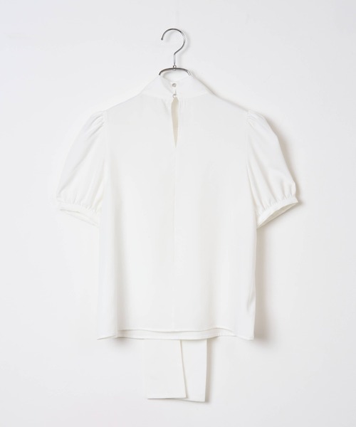 WEGO（ウィゴー）の「WEGO/リボンタイ5分袖ブラウス（シャツ/ブラウス・レディース・ホワイト系その他/ブラック/ホワイト・FREE）」の21枚目の写真