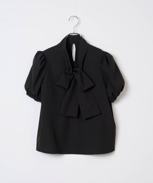 WEGO（ウィゴー）の「WEGO/リボンタイ5分袖ブラウス（シャツ/ブラウス・レディース・ホワイト系その他/ブラック/ホワイト・FREE）」の22枚目の写真