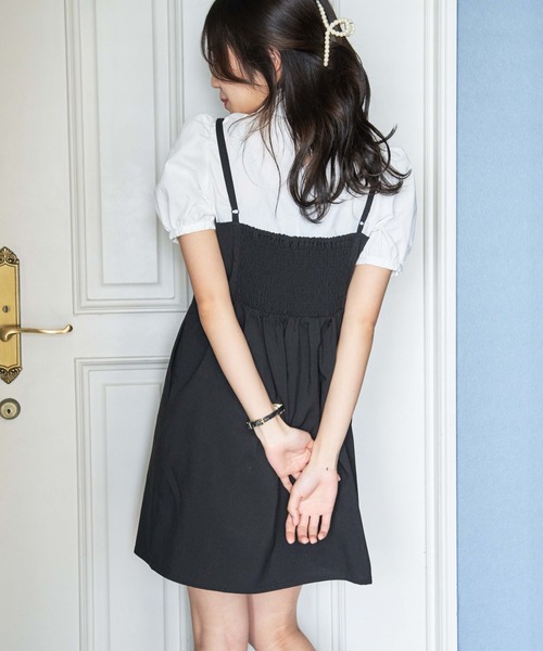 WEGO（ウィゴー）の「WEGO/リボンタイ5分袖ブラウス（シャツ/ブラウス・レディース・ホワイト系その他/ブラック/ホワイト・FREE）」の8枚目の写真