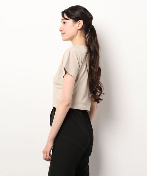 ANAP（アナップ）の「シンプルクロップドTシャツ（Tシャツ/カットソー・レディース・グレー/パープル/オフホワイト/ブラック/ベージュ・FREE）」の17枚目の写真