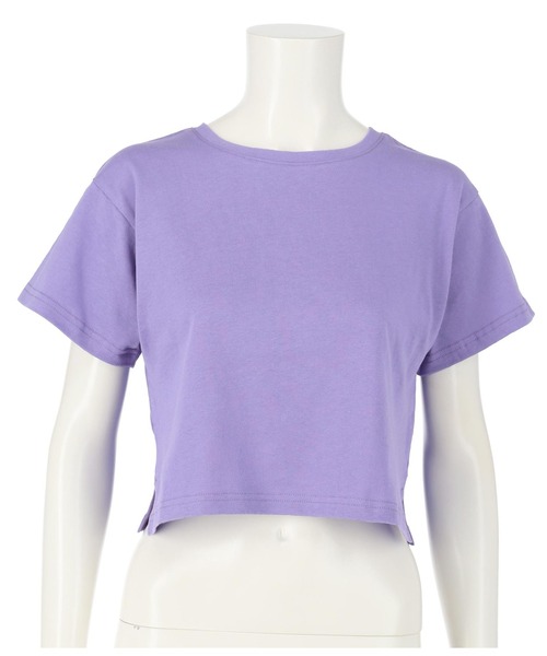 ANAP（アナップ）の「シンプルクロップドTシャツ（Tシャツ/カットソー・レディース・グレー/パープル/オフホワイト/ブラック/ベージュ・FREE）」の9枚目の写真