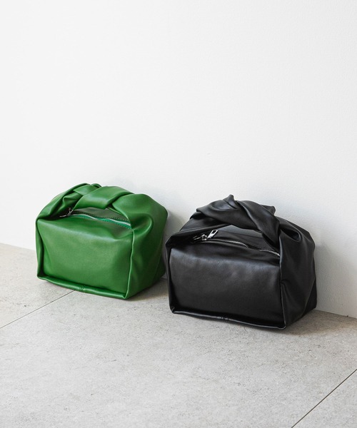 rectangle（レクタングル）の「ツイストハンドルバッグ（ハンドバッグ・レディース・ブラック/グリーン・FREE）」の5枚目の写真