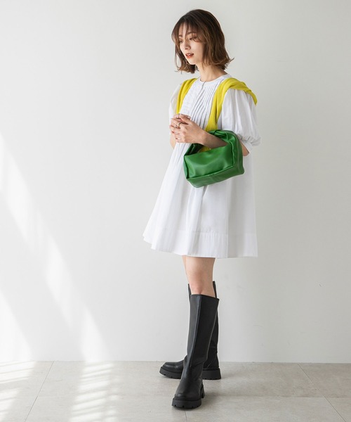 rectangle（レクタングル）の「ツイストハンドルバッグ（ハンドバッグ・レディース・ブラック/グリーン・FREE）」の8枚目の写真