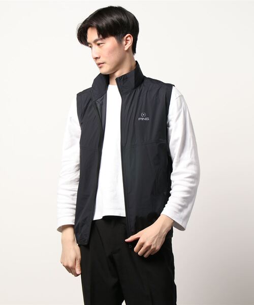 【PING APPAREL】超軽量ナイロンリップストップ フルジップベスト ＜VALIANTEC＞(MENS)