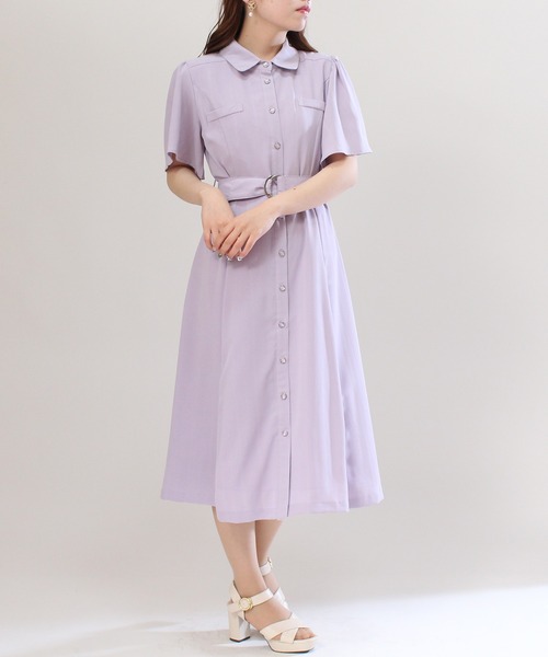 ASTORIA ODIER(アストリアオディール)の「シャドーストライプシャツワンピース(シャツワンピース・レディース・ブルー/ミント/ラベンダー・MEDIUM)」の3枚目の写真