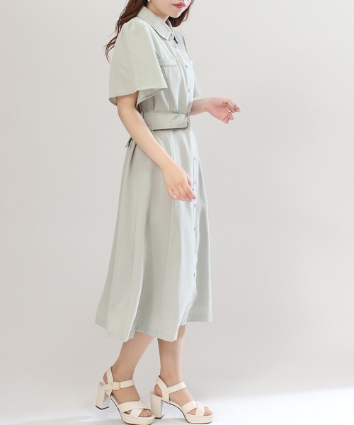 ASTORIA ODIER(アストリアオディール)の「シャドーストライプシャツワンピース(シャツワンピース・レディース・ブルー/ミント/ラベンダー・MEDIUM)」の19枚目の写真
