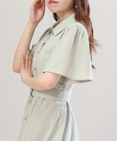 ASTORIA ODIER(アストリアオディール)の「シャドーストライプシャツワンピース(シャツワンピース・レディース・ブルー/ミント/ラベンダー・MEDIUM)」の17枚目の写真
