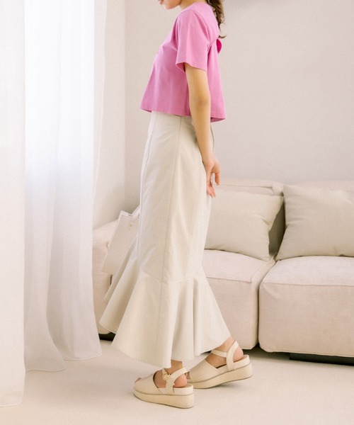 OLIVE des OLIVE（オリーブデオリーブ）の「レースアップアシメマーメイドスカート（スカート・レディース・パープル/ブラック/アイボリー・FREE）」の5枚目の写真