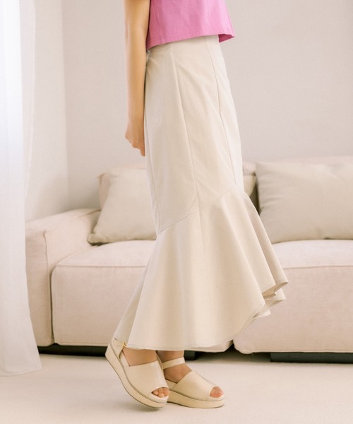 OLIVE des OLIVE（オリーブデオリーブ）の「レースアップアシメマーメイドスカート（スカート・レディース・パープル/ブラック/アイボリー・FREE）」の7枚目の写真