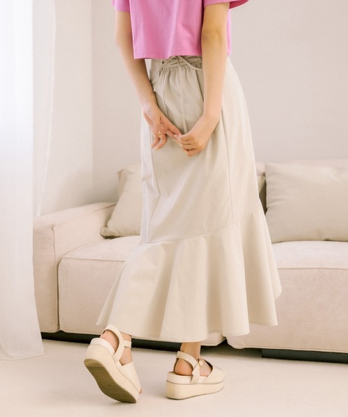 OLIVE des OLIVE（オリーブデオリーブ）の「レースアップアシメマーメイドスカート（スカート・レディース・パープル/ブラック/アイボリー・FREE）」の8枚目の写真