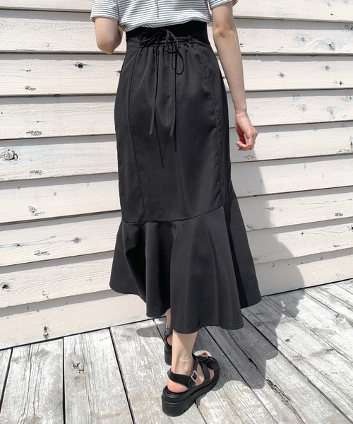 OLIVE des OLIVE（オリーブデオリーブ）の「レースアップアシメマーメイドスカート（スカート・レディース・パープル/ブラック/アイボリー・FREE）」の20枚目の写真