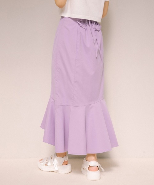 OLIVE des OLIVE（オリーブデオリーブ）の「レースアップアシメマーメイドスカート（スカート・レディース・パープル/ブラック/アイボリー・FREE）」の14枚目の写真