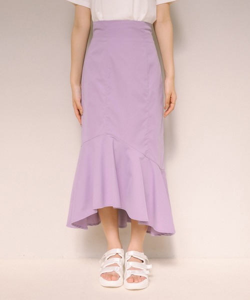 OLIVE des OLIVE（オリーブデオリーブ）の「レースアップアシメマーメイドスカート（スカート・レディース・パープル/ブラック/アイボリー・FREE）」の21枚目の写真