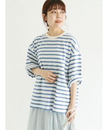 Samansa Mos2 | ビッグシルエットボーダーカットソー(Tシャツ/カットソー)