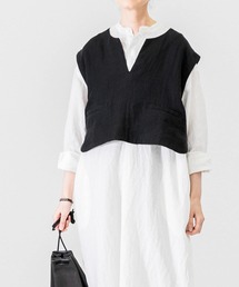 リネンショートベスト