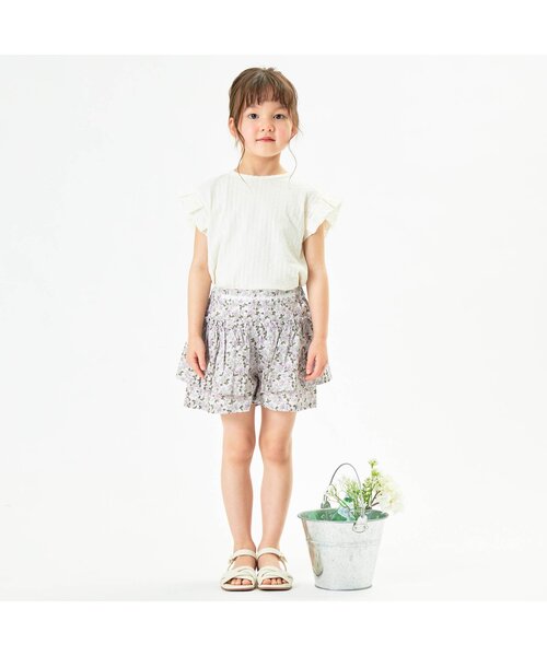 Seraph（セラフ）の「スカートパンツ ショート丈（その他パンツ・キッズ・ベージュ/グレー/イエロー/ラベンダー・90/100/110/120/80/130/140）」の5枚目の写真